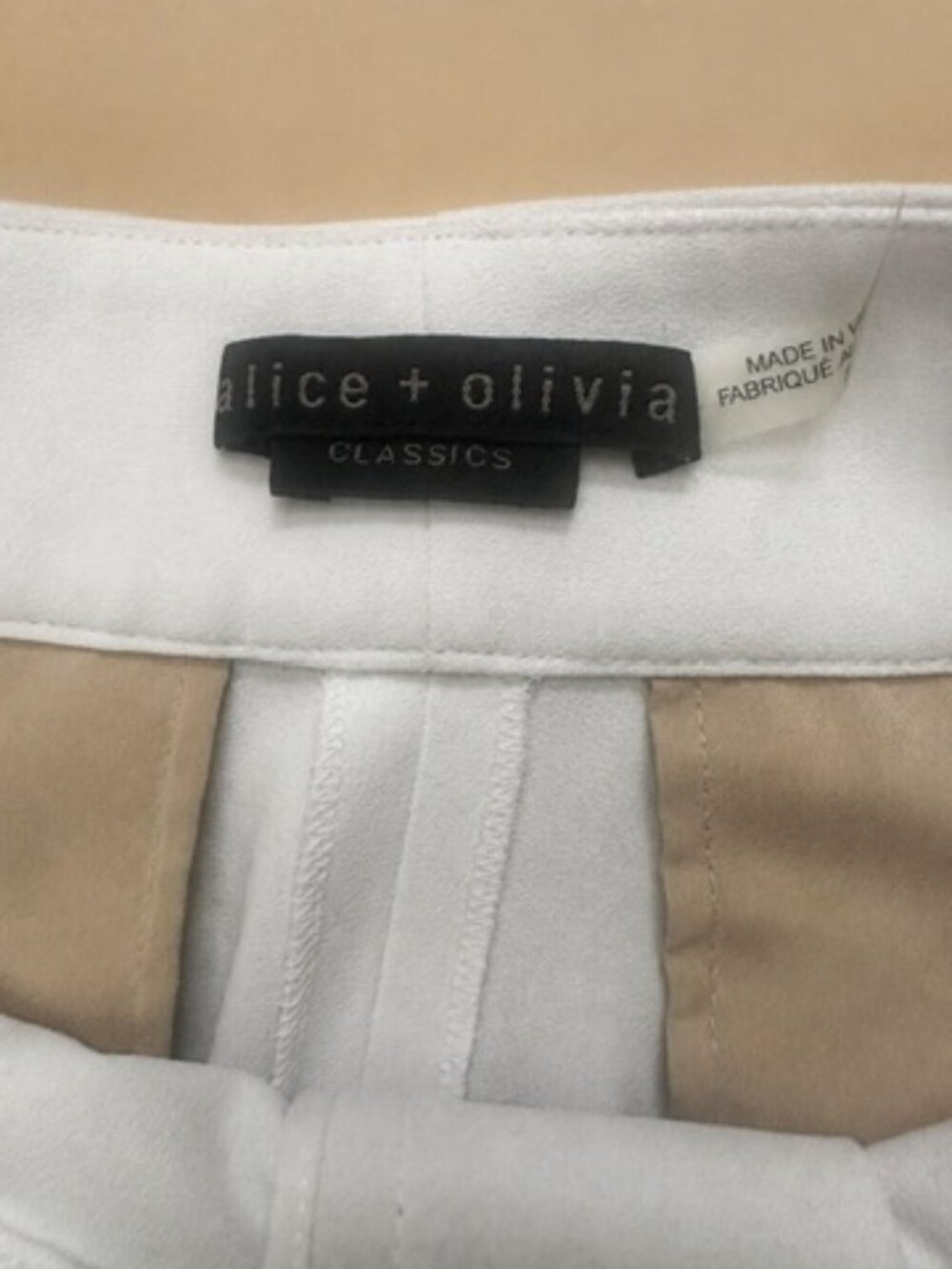 Alice + Olivia Dylan White High Rise Wide Leg Petite Pants - Picture 10 of 15